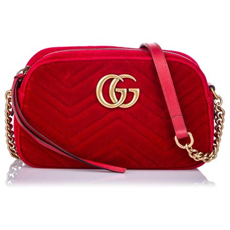 sac gucci velours rouge|Sacs Gucci Marmont .